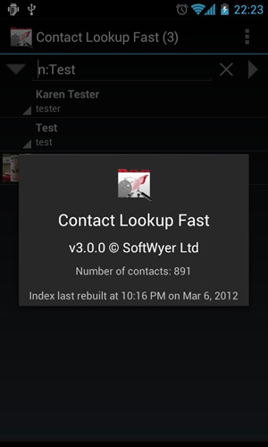 Application Contact lookup fast pour Android, télécharger gratuitement des programmes pour les tablettes et les portables.