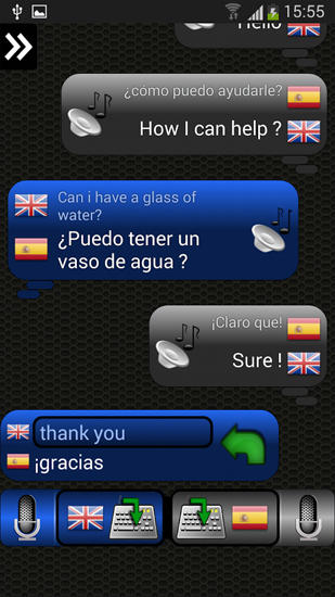 Laden Sie kostenlos Conversation Translator für Android Herunter. Programme für Smartphones und Tablets.