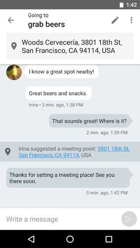 Screenshots of Couchsurfing travel app program for Android phone or tablet.