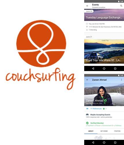 Бесплатно скачать программу Couchsurfing travel app на Андроид телефоны и планшеты.