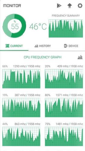 Laden Sie kostenlos CPU monitor - Temperature, usage, performance für Android Herunter. Programme für Smartphones und Tablets.