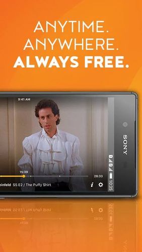 Capturas de tela do programa Crackle - Free TV & Movies em celular ou tablete Android.