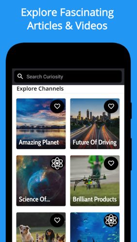 Aplicativo Curiosity para Android, baixar grátis programas para celulares e tablets.