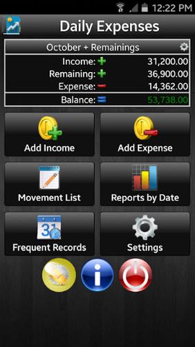 Baixar grátis Daily expenses 2 para Android. Programas para celulares e tablets.