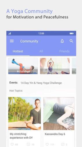 Capturas de pantalla del programa Daily yoga para teléfono o tableta Android.