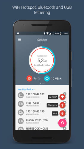Data Sharing: Tethering app for Android, download programs for phones and tablets for free.
