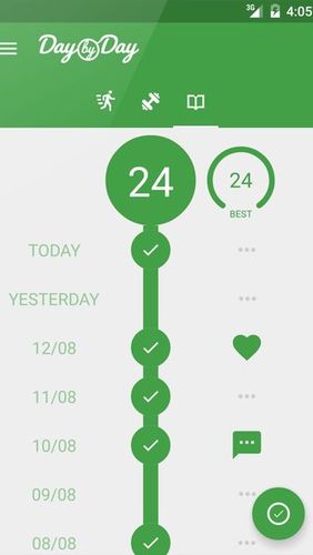 Скріншот програми Day by Day: Habit tracker на Андроїд телефон або планшет.