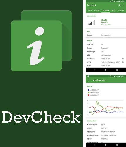 Laden Sie kostenlos DevCheck: Hardware und Systeminfo für Android Herunter. App für Smartphones und Tablets.
