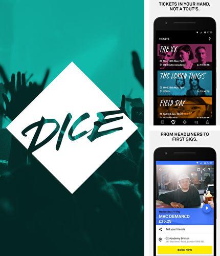 Крім програми Funny SMS для Андроїд, можна безкоштовно скачати DICE: Tickets for gigs, clubs & festivals на Андроїд телефон або планшет.