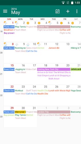 Laden Sie kostenlos aCalendar für Android Herunter. Programme für Smartphones und Tablets.