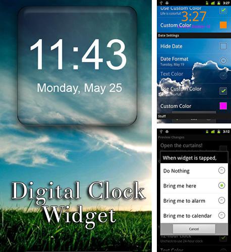 Laden Sie kostenlos Digitale Uhr: Widget für Android Herunter. App für Smartphones und Tablets.