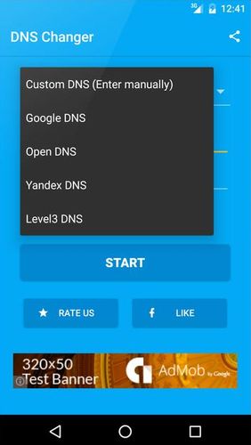 Додаток DNS changer для Андроїд, скачати безкоштовно програми для планшетів і телефонів.