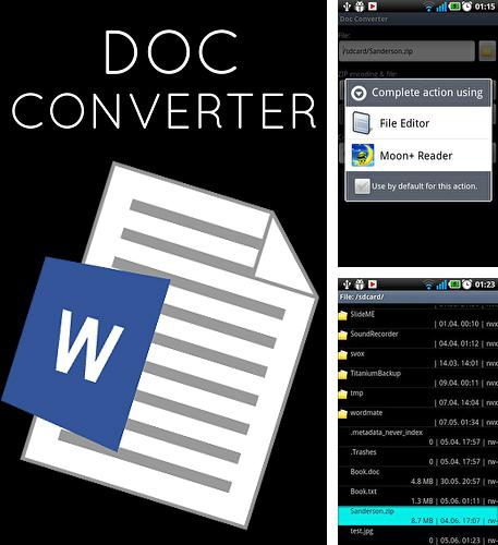 Бесплатно скачать программу Doc converter на Андроид телефоны и планшеты.