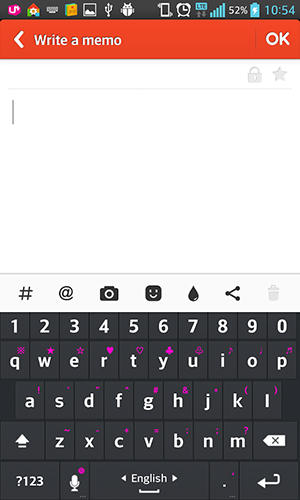 Screenshots des Programms Dodol keyboard für Android-Smartphones oder Tablets.