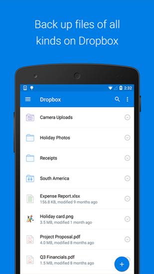 Télécharger gratuitement Dropbox pour Android. Programmes sur les portables et les tablettes.