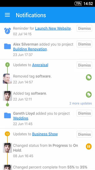 Capturas de pantalla del programa DropTask: Visual To Do List para teléfono o tableta Android.