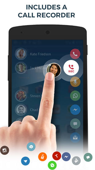アンドロイド用のアプリDrupe: Contacts and Phone Dialer 。タブレットや携帯電話用のプログラムを無料でダウンロード。
