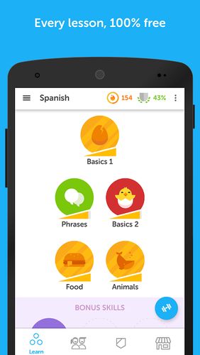 Die App Duolingo: Learn languages free für Android, Laden Sie kostenlos Programme für Smartphones und Tablets herunter.