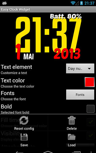 Скачати Easy clock widget для Андроїд.