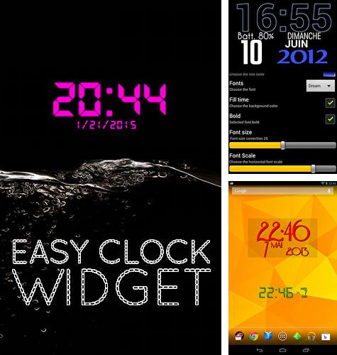 Baixar grátis Easy clock widget apk para Android. Aplicativos para celulares e tablets.