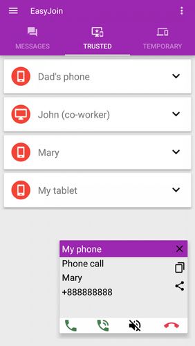 Aplicativo EasyJoin para Android, baixar grátis programas para celulares e tablets.