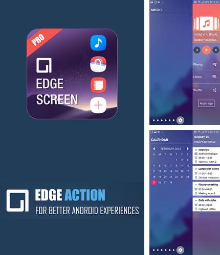 Télécharger gratuitement Edge screen: Lanceur de gaucher et lecteur de musique pour Android. Application sur les portables et les tablettes.