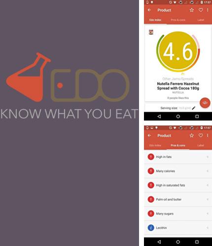 Télécharger gratuitement Edo - Sachez ce que vous mangez pour Android. Application sur les portables et les tablettes.