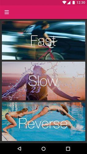 Télécharger gratuitement Efectum – Slow motion, reverse cam, fast video pour Android. Programmes sur les portables et les tablettes.