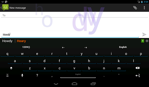 Screenshots des Programms Effected keyboard für Android-Smartphones oder Tablets.