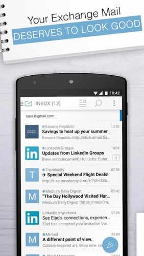 Descargar gratis Email exchange + by MailWise para Android. Programas para teléfonos y tabletas.