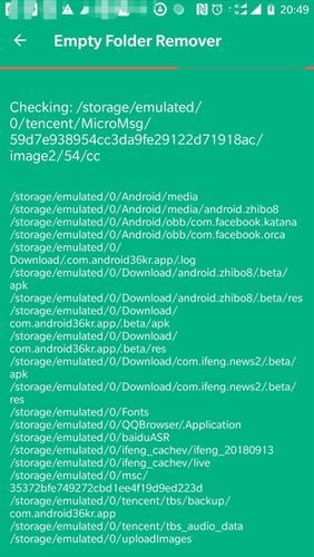 Application Empty folder cleaner - Remove empty directories pour Android, télécharger gratuitement des programmes pour les tablettes et les portables.
