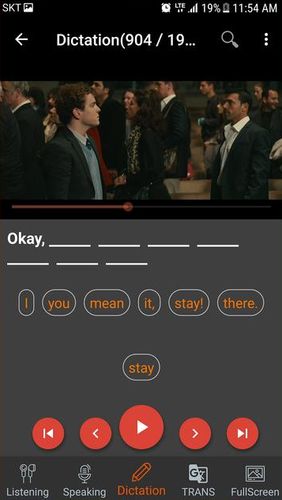 Capturas de pantalla del programa Enggle player - Learn English through movies para teléfono o tableta Android.