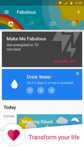 Die App Fabulous: Motivate me für Android, Laden Sie kostenlos Programme für Smartphones und Tablets herunter.