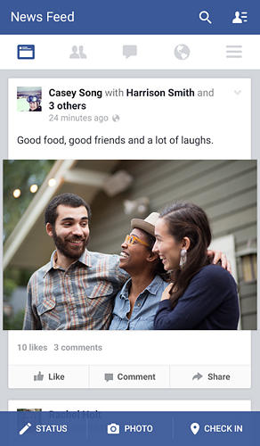 Application Facebook pour Android, télécharger gratuitement des programmes pour les tablettes et les portables.