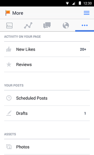 Facebook pages manager