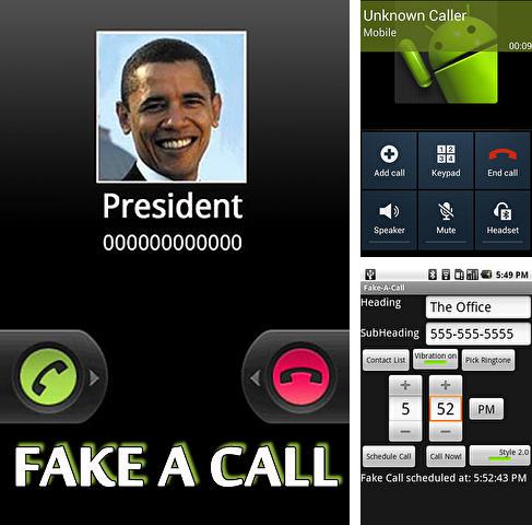 Бесплатно скачать программу Fake a call на Андроид телефоны и планшеты.