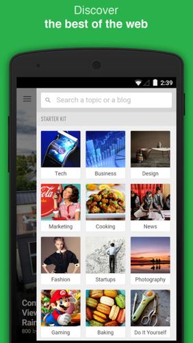 Capturas de tela do programa Feedly - Get smarter em celular ou tablete Android.