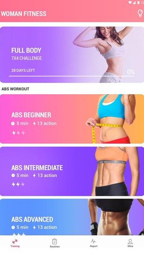 Безкоштовно скачати Female fitness - Women workout на Андроїд. Програми на телефони та планшети.