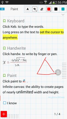 Capturas de pantalla del programa FiiNote: Note everything para teléfono o tableta Android.