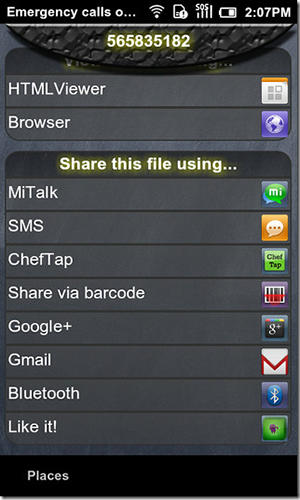 Capturas de tela do programa File slick em celular ou tablete Android.