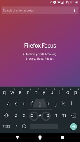 Descargar gratis Firefox focus: The privacy browser para Android. Programas para teléfonos y tabletas.