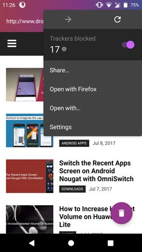 Aplicación Firefox focus: The privacy browser para Android, descargar gratis programas para tabletas y teléfonos.