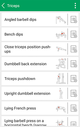 Les captures d'écran du programme Fitness trainer fit pro sport pour le portable ou la tablette Android.