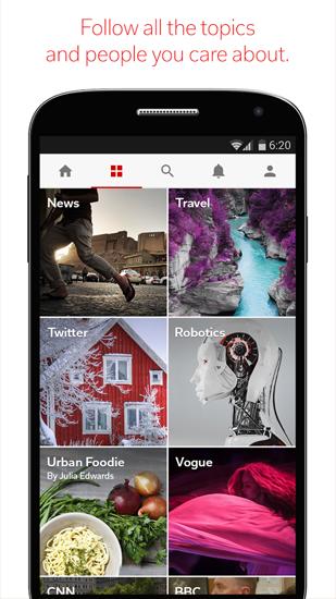 Télécharger gratuitement Flipboard pour Android. Programmes sur les portables et les tablettes.