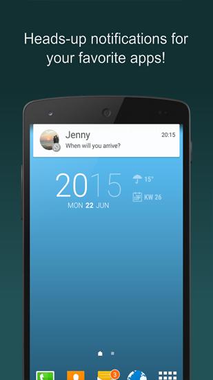 Screenshots des Programms Floatify: Smart Notifications für Android-Smartphones oder Tablets.