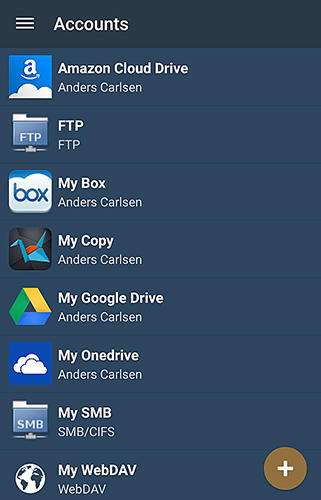 Screenshots des Programms WinZip für Android-Smartphones oder Tablets.