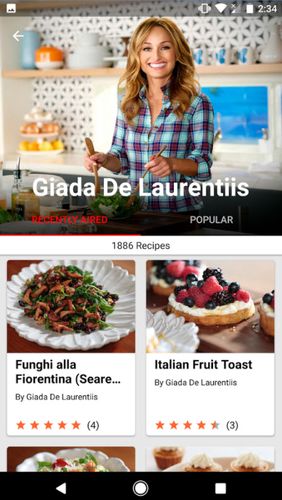 Application Food network in the kitchen pour Android, télécharger gratuitement des programmes pour les tablettes et les portables.