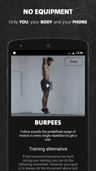 Capturas de pantalla del programa 30 day fitness challenge - Workout at home para teléfono o tableta Android.