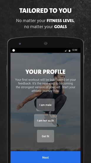 Screenshots of Freeletics Bodyweight program for Android phone or tablet.