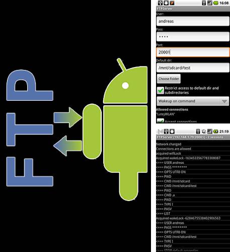 Бесплатно скачать программу FTP server на Андроид телефоны и планшеты.
